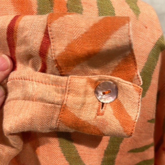 Kay Chapman vintage silk and linen top - size 0 - Picture 5 of 6